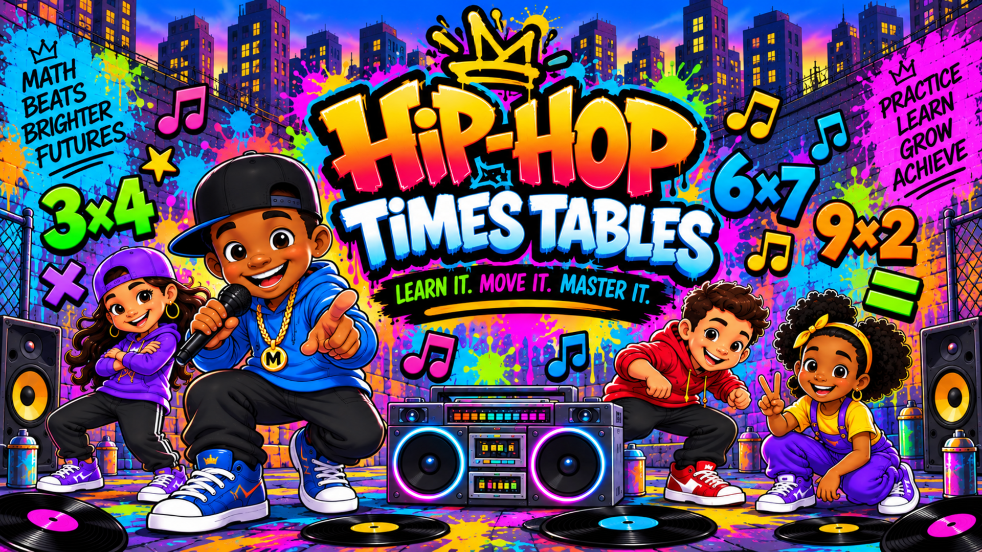 Hio Hop Times Table poster